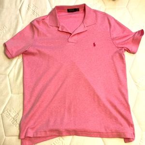 Mens Pink Polo Ralph Lauren Polo Shirt